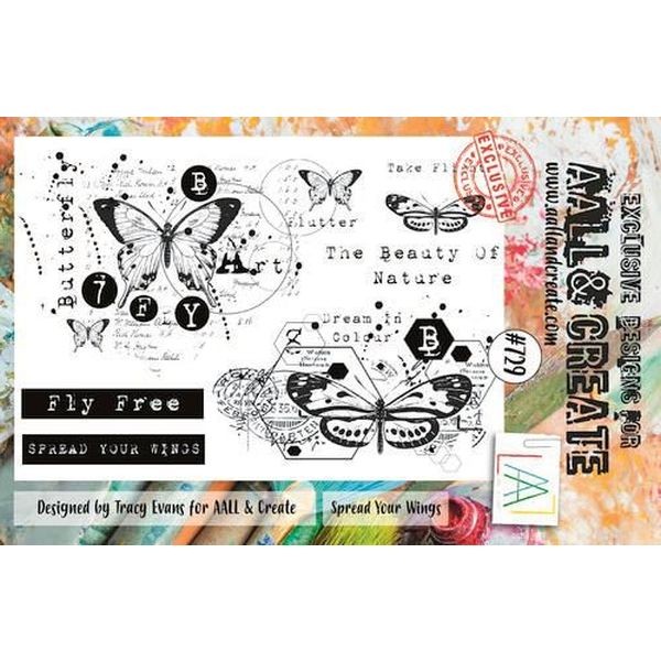 AALL & Create Clearstamps A5 No. 729 Spread Your Wings