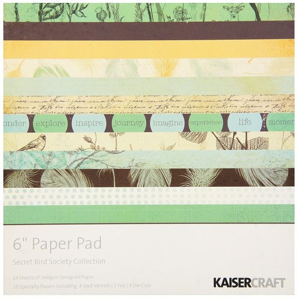 Kaisercraft Paper Pad 6x6 Secret Bird Society