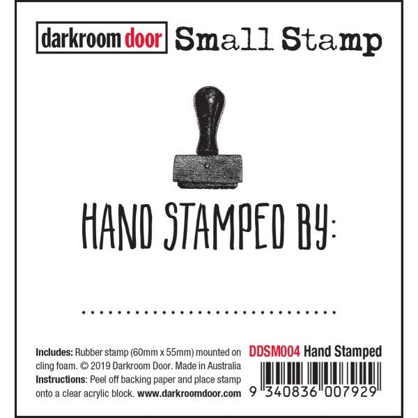 Darkrrom Door Small Clingstamp Hand Stamped