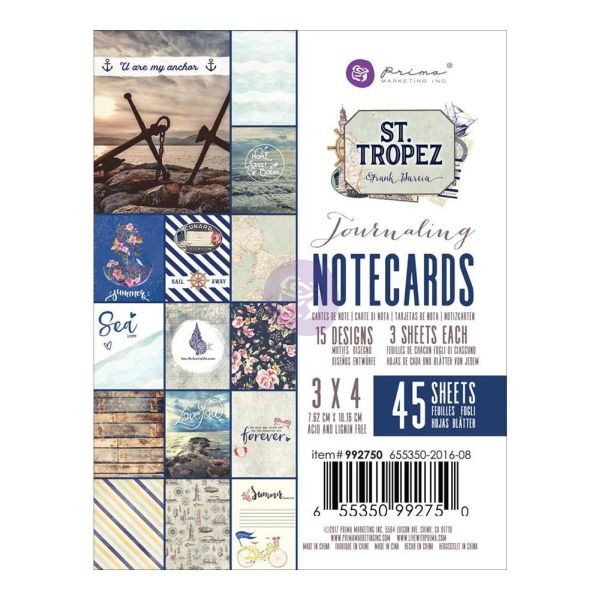 Prima Marketing St. Tropez Journaling Cards 3x4