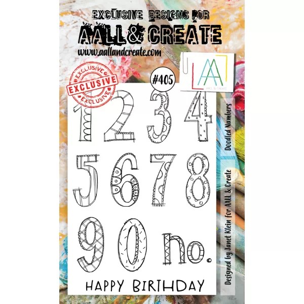 AALL & Create Clearstamps A6 No. 405 Doodled Numbers