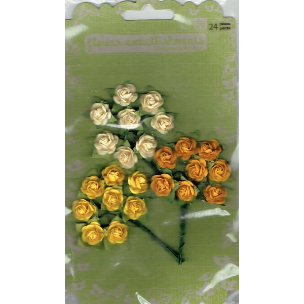 Prima Marketing Flower Embellishments Mini Rose Yellows