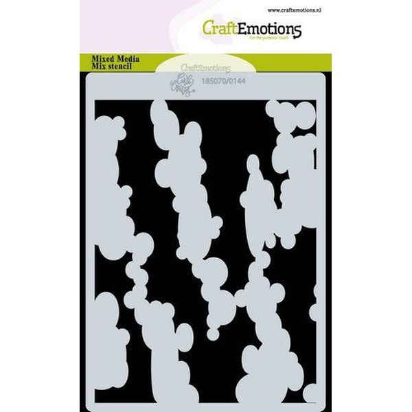 Craft Emotions Stencil A6 Bugs & Flowers Clouds