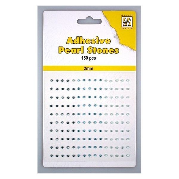 Nellie´s Choice Adhesive Pearls Stones 2mm Blue