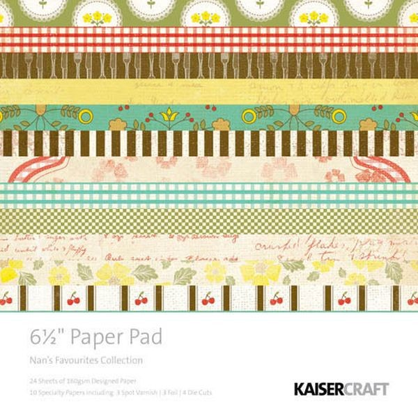 Kaisercraft Paper Pad 6.5 x 6.5 Nan´s Favorite Collection
