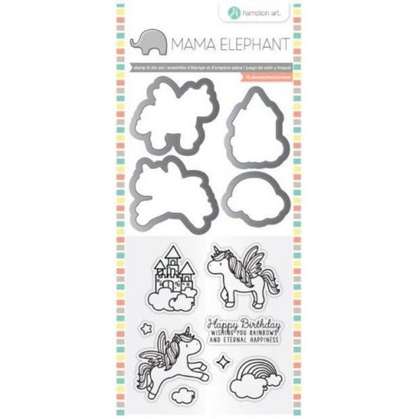 Mama Elephant Stamps & Die-Set Over the Rainbow