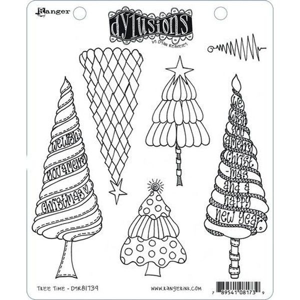Dylusions Clingstamps Tree Time
