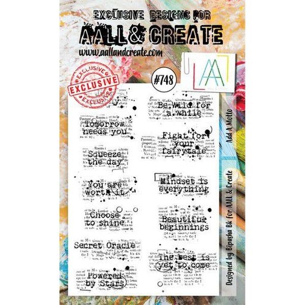AALL & Create Clearstamps A6 No. 748 Add a Motto