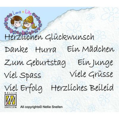 Nellie´s Choice Lars & Lilly Clearstamps German Texts