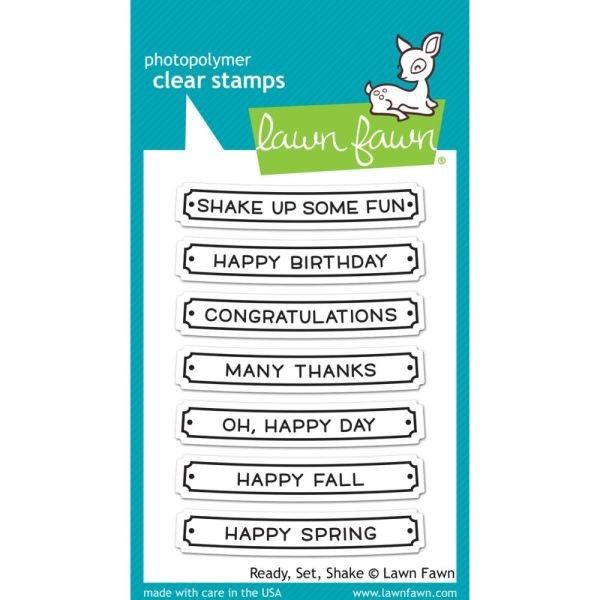 Lawn Fawn Clearstamps 3x4 Ready, Set, Shake