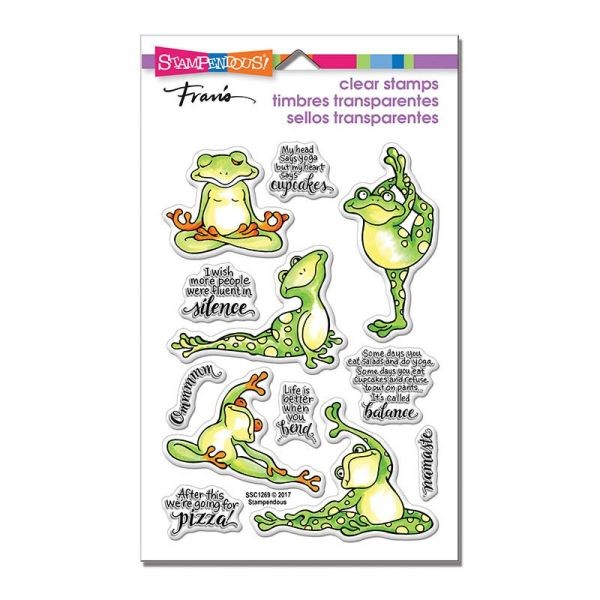 Stampendous Fran´s Clearstamps Frog Yoga