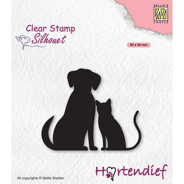 Nellie´s Choice Silhouette Pets Clearstamp Friends