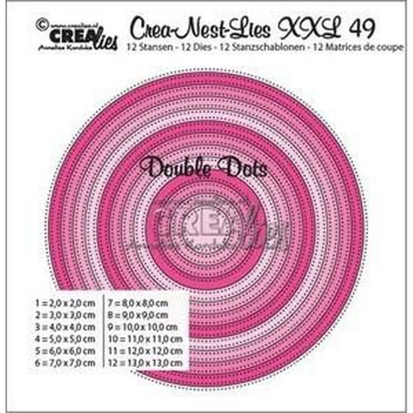 CreaLies Crea-Nest-Lies XXL No. 49 Double Dots Circles