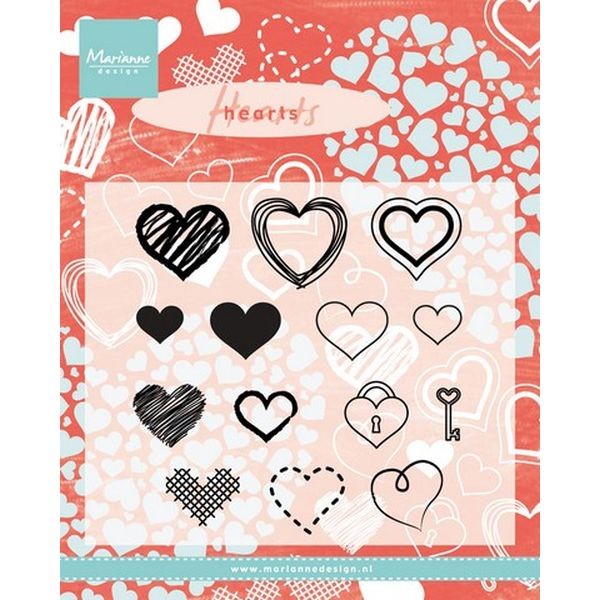 Marianne D Clearstamps Heart Set