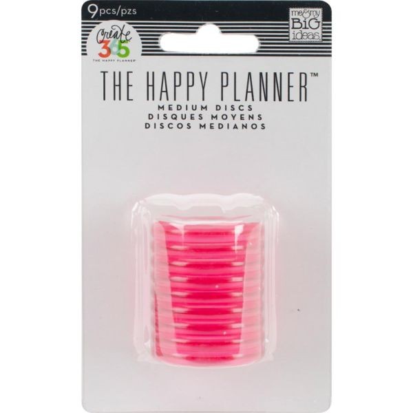 The Happy Planner Discs 1.25 Clear Hot Pink