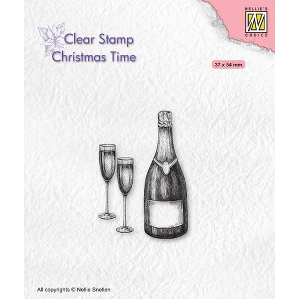 Nellie´s Choice Christmas Time Clearstamp - Champagne