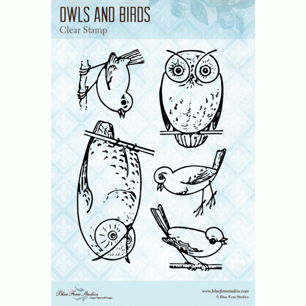 Blue Fern Studios Clearstamps Owls & Birds