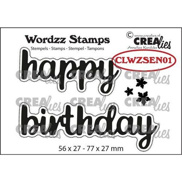 CreaLies Wordzz Clearstamps No. 01 Happy Birthday