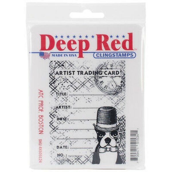 Deep Red Stamps ATC Prof. Boston