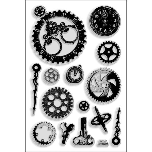 Stampendous Fran´s Clearstamps Steampunk Gears