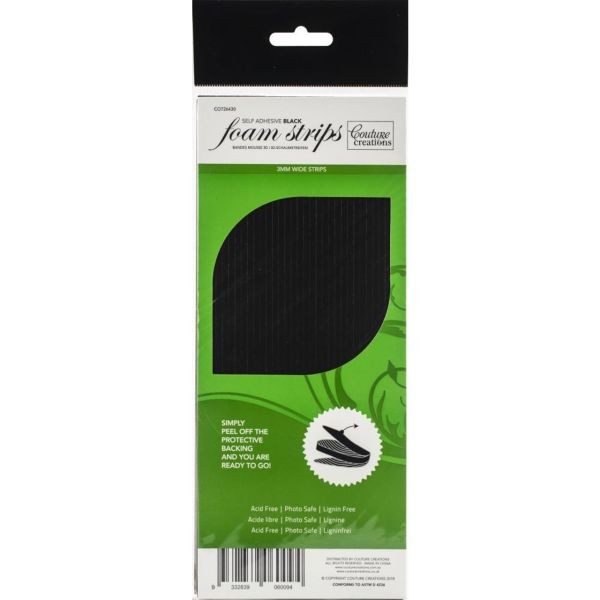 Couture Creations 3D-Foam Strips Black