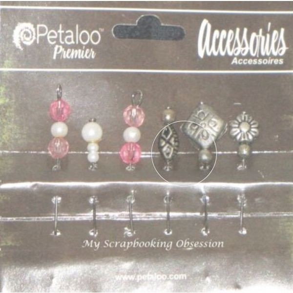 Petaloo Premier Accessories Pins Silver/Pink