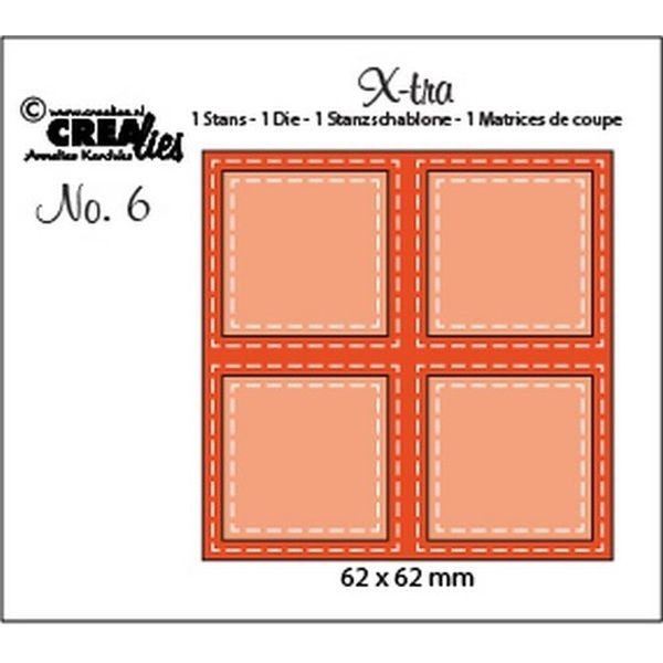 CreaLies X-tra No. 06 Fold Open Double Stitched Squares