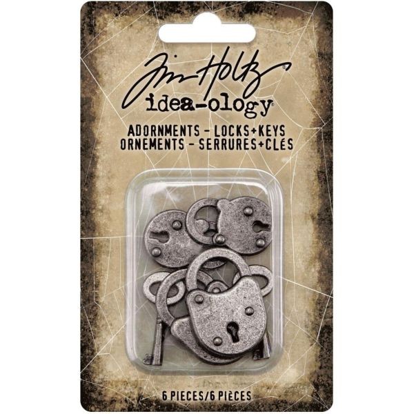 Tim Holtz Idea-Ology Metal Adornments Locks & Keys
