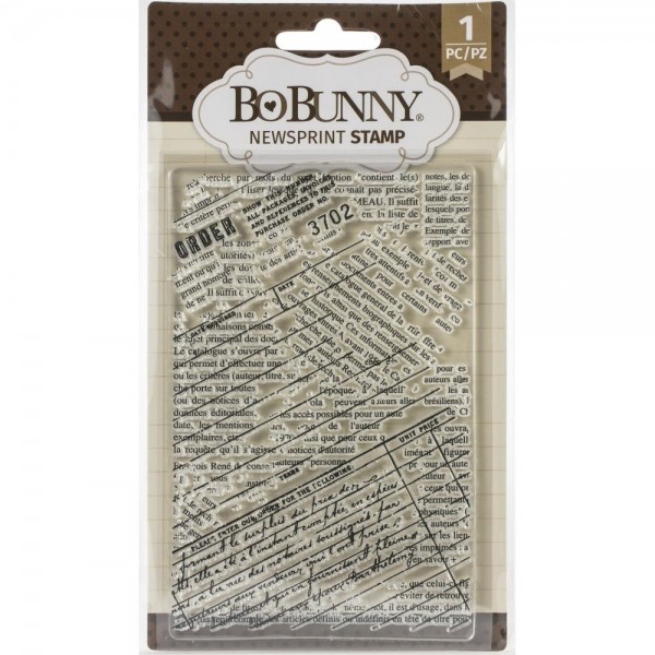 BoBunny Press Essentials Stamps Newsprint
