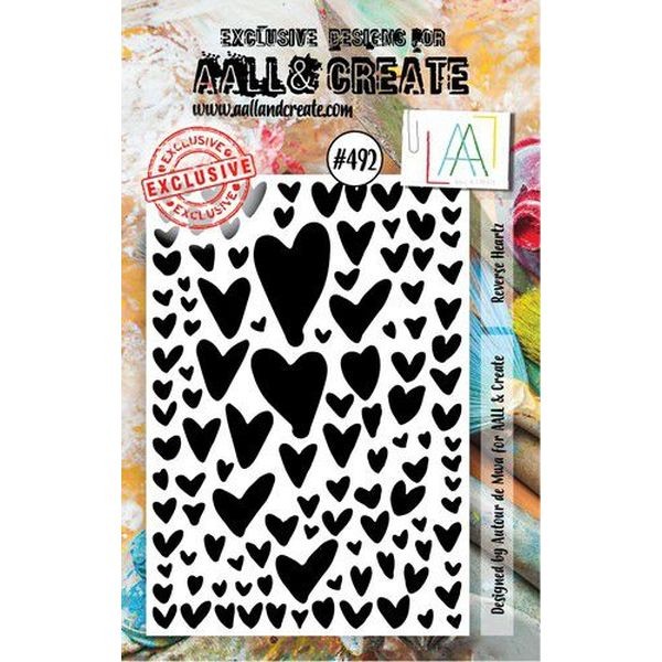 AALL & Create Clearstamps A7 No. 492 Reverse Heartz