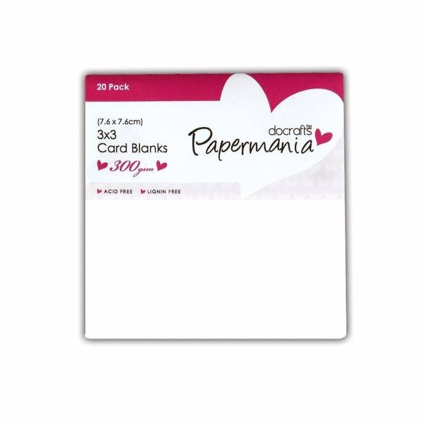Papermania Cards & Envelopes 3x3 White