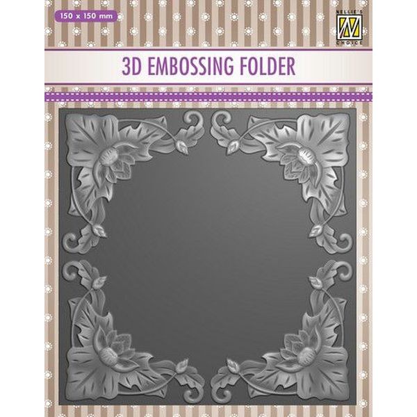 Nellie´s Choice 3-D Embossingfolder Exotic Flower Frame