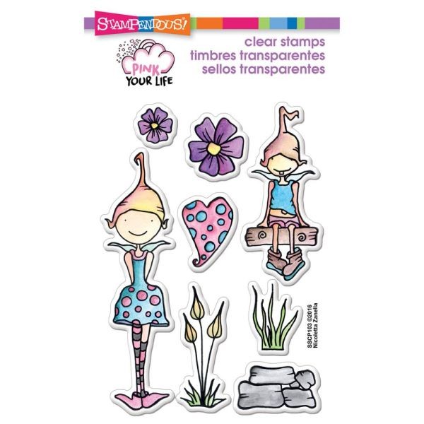 Stampendous Pink Your Life Clearstamps Whisper Friends