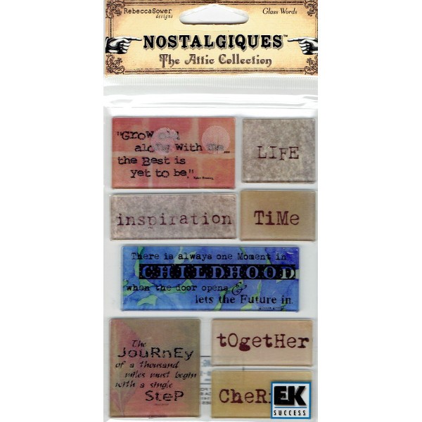 Nostalgiques The Attic Collection Glass Word Life