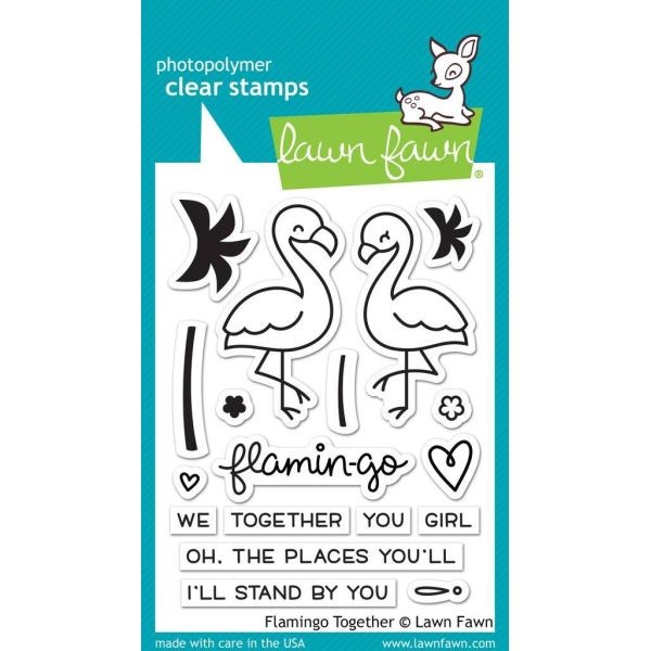Lawn Fawn Clearstamps 3x4 Flamingo Together