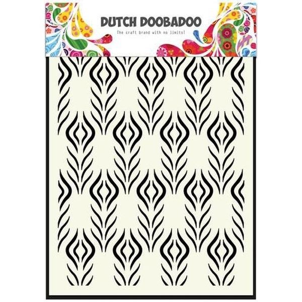 Dutch Doobadoo Mask Stencil A5 Floral Feather