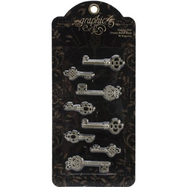 Graphic 45 Shabby Chic Ornate Metal Keys