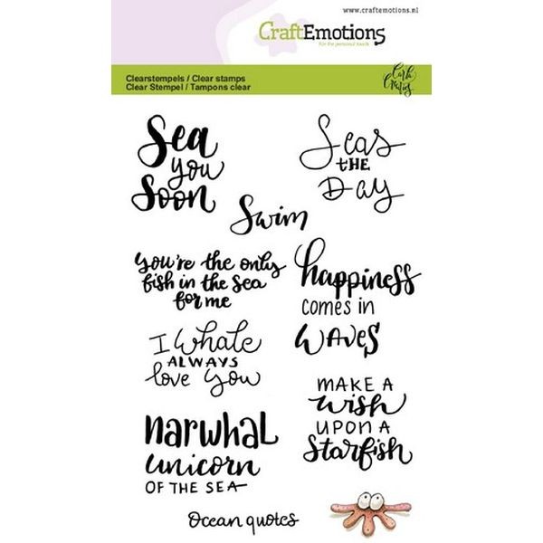 Craft Emotions Clearstamps Ocean Quotes