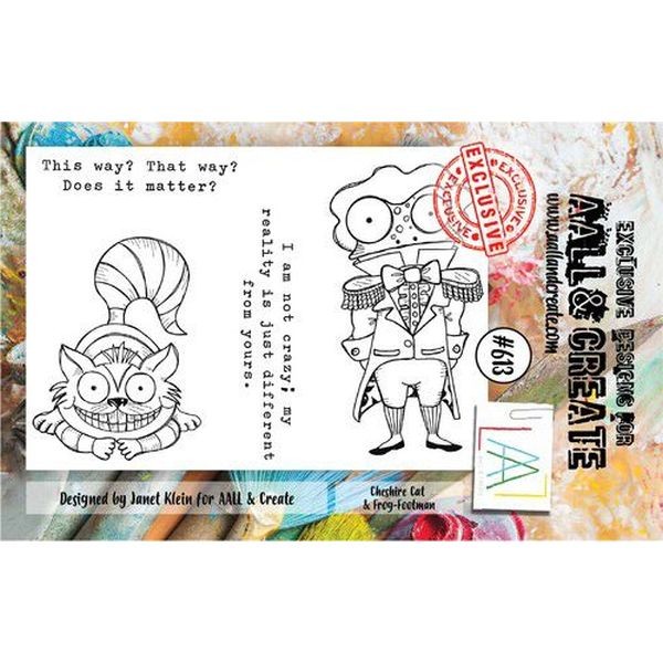 AALL & Create Clearstamps A7 No. 613 Cheshire Cat & Frog-Footman
