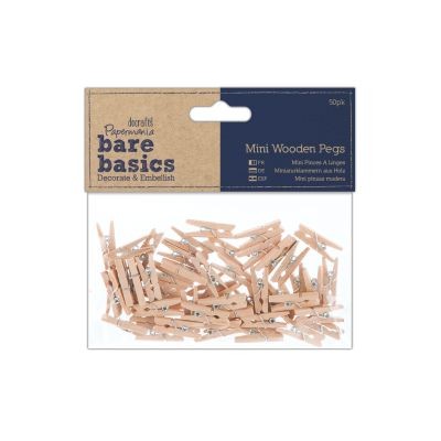 Papermania Bare Basics Wooden Mini Pegs