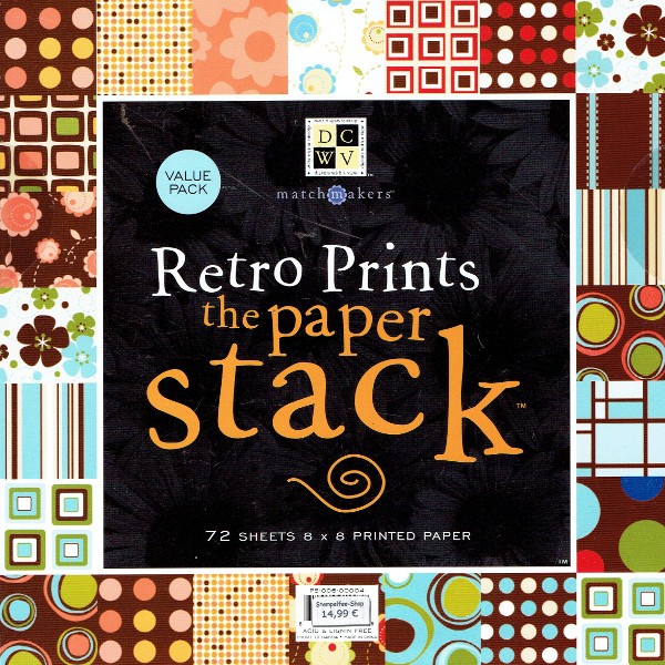 DCWV Paper Stack Retro Prints 8x8