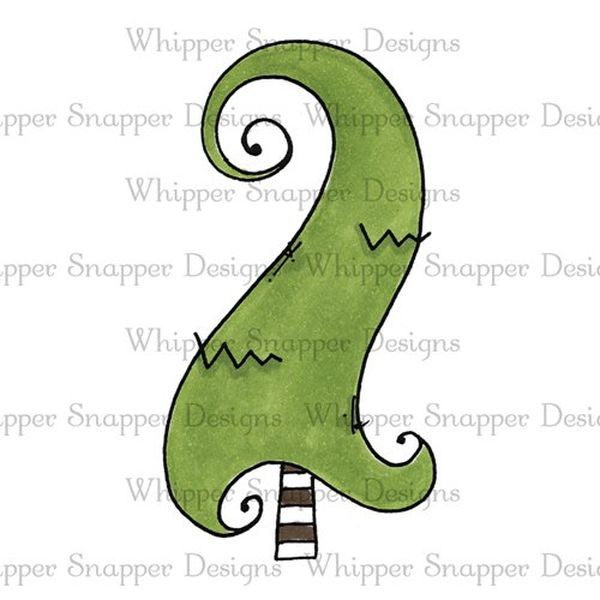 Whipper Snapper Designs Wood-Mounted Rubberstamp Whimsy Tree