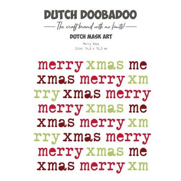 Dutch Doobadoo Mask Stencil A5 Merry Xmas