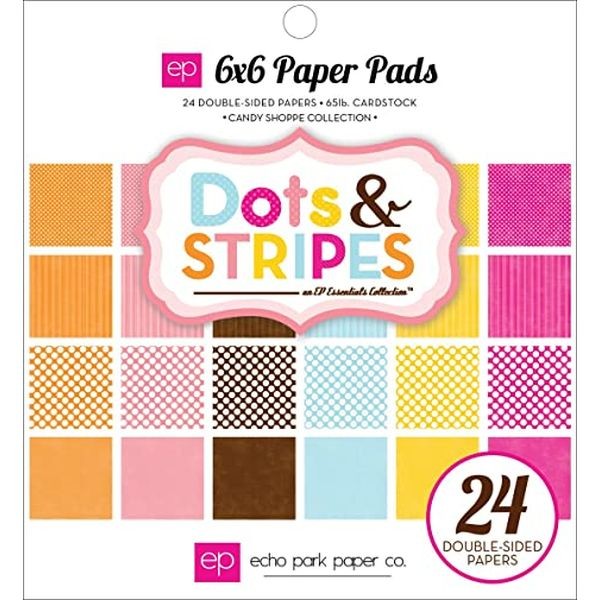 Echo Park Dots & Stripes Paper Pad Candy Shoppe Collection