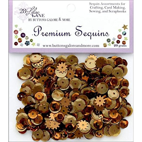 Buttons Galore & More Lilac Lane Premium Sequins Rusty