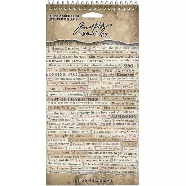 Tim Holtz Idea-Ology Clipping Stickers Book