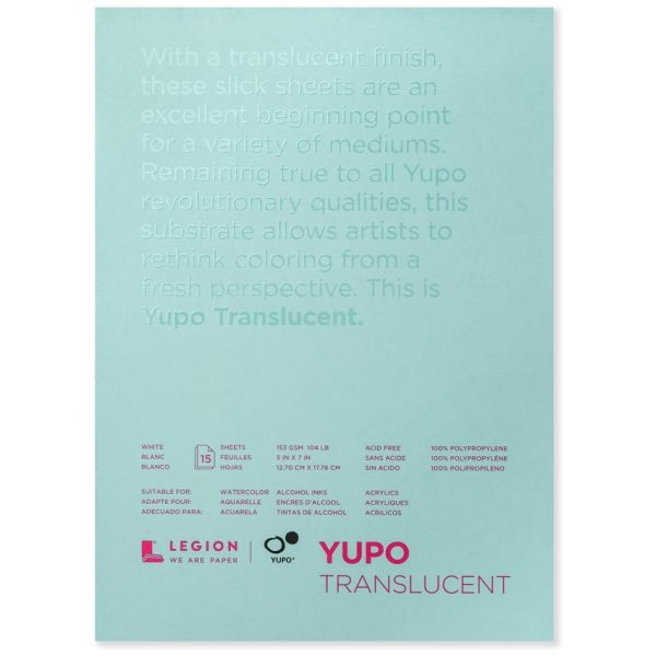 Legion Paper YUPO Translucent 5x7 White