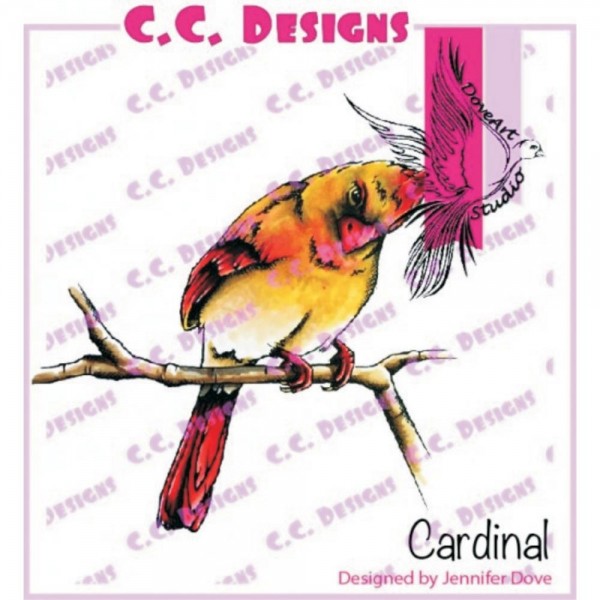 C.C. Designs Rubber Stamps Cardinal