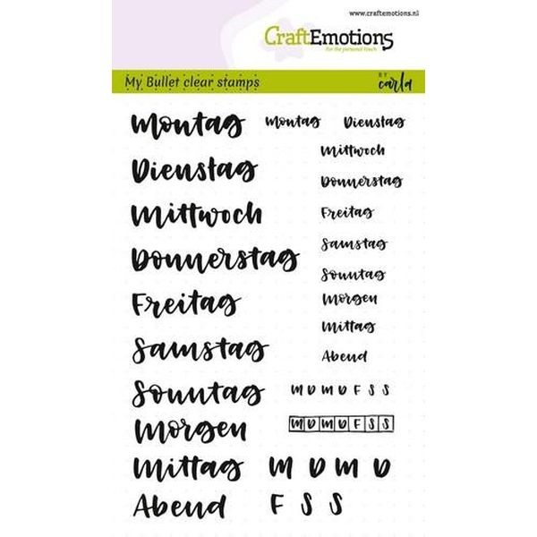 Craft Emotions Clearstamps Handlettering Bullet Journal Tage
