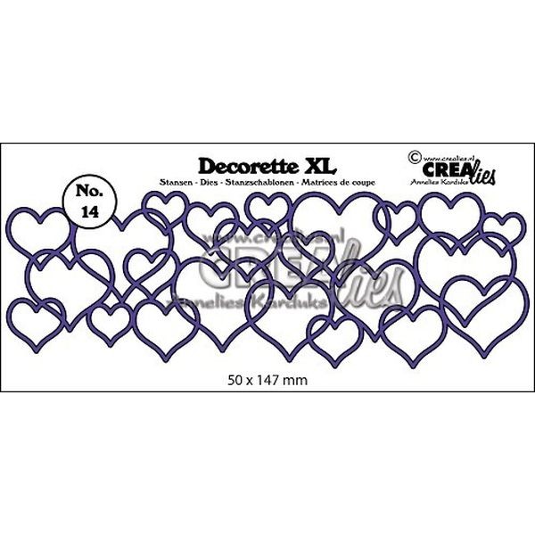 CreaLies Decorette XL No. 14 Interlocking Hearts